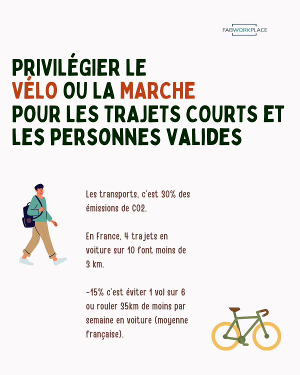 privilégier marche ou vélo pour les trajets courts